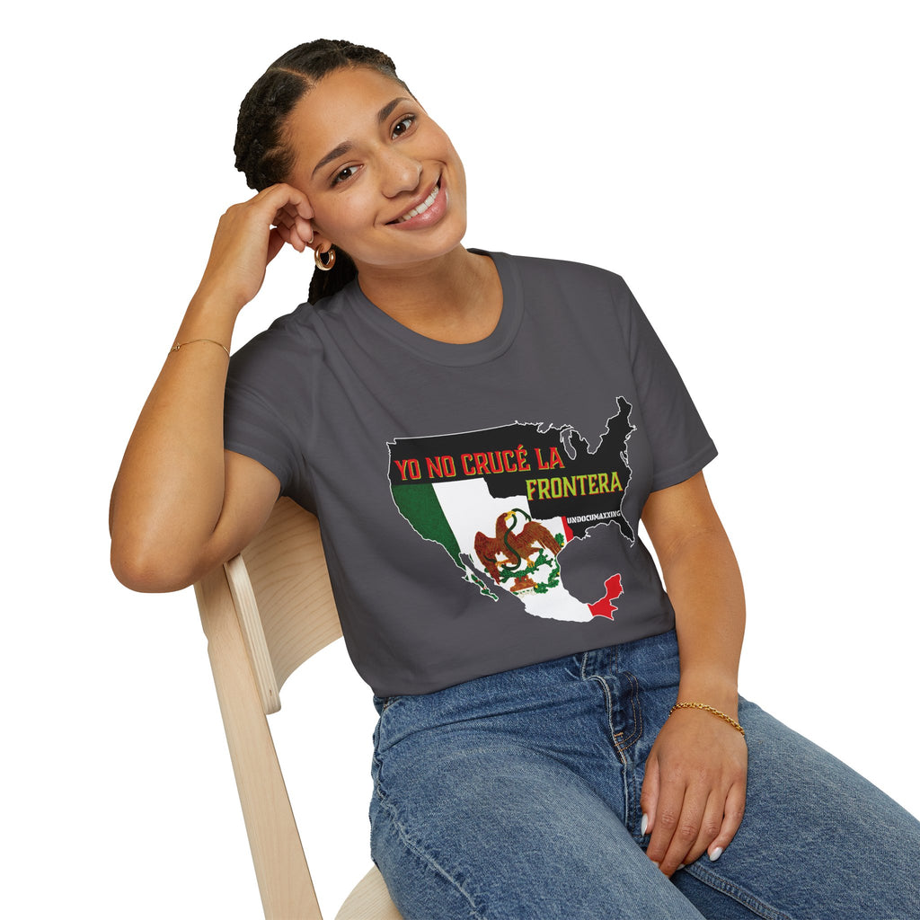 T-Shirt-Yo No Crucé La Frontera Vintage Flag/Bandera Antigua