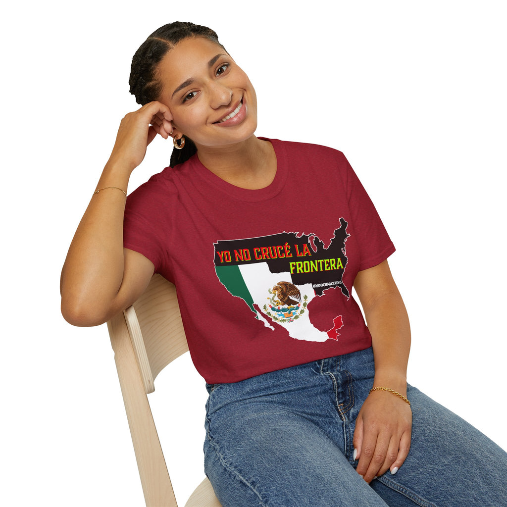 T-Shirt-Yo No Crucé La Frontera Modern Flag/Bandera Moderna