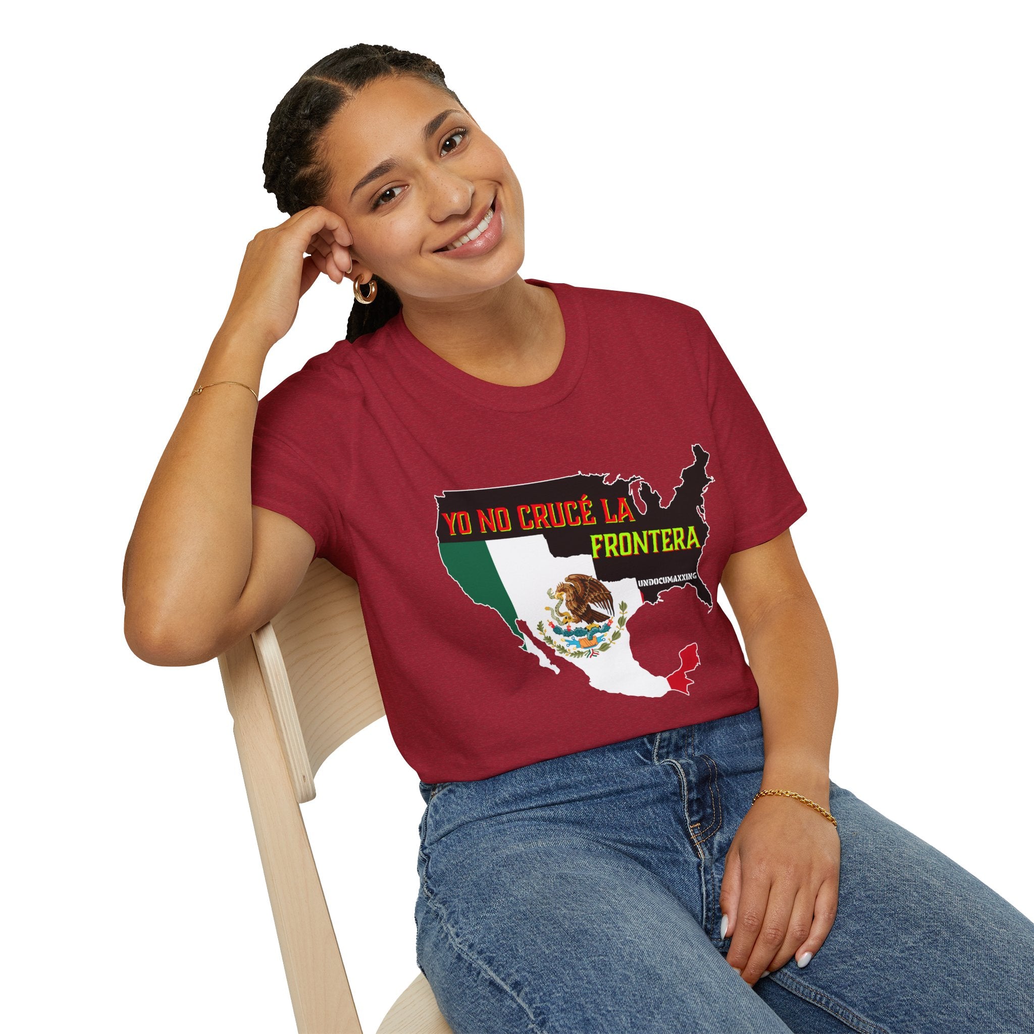 T-Shirt-Yo No Crucé La Frontera Modern Flag/Bandera Moderna