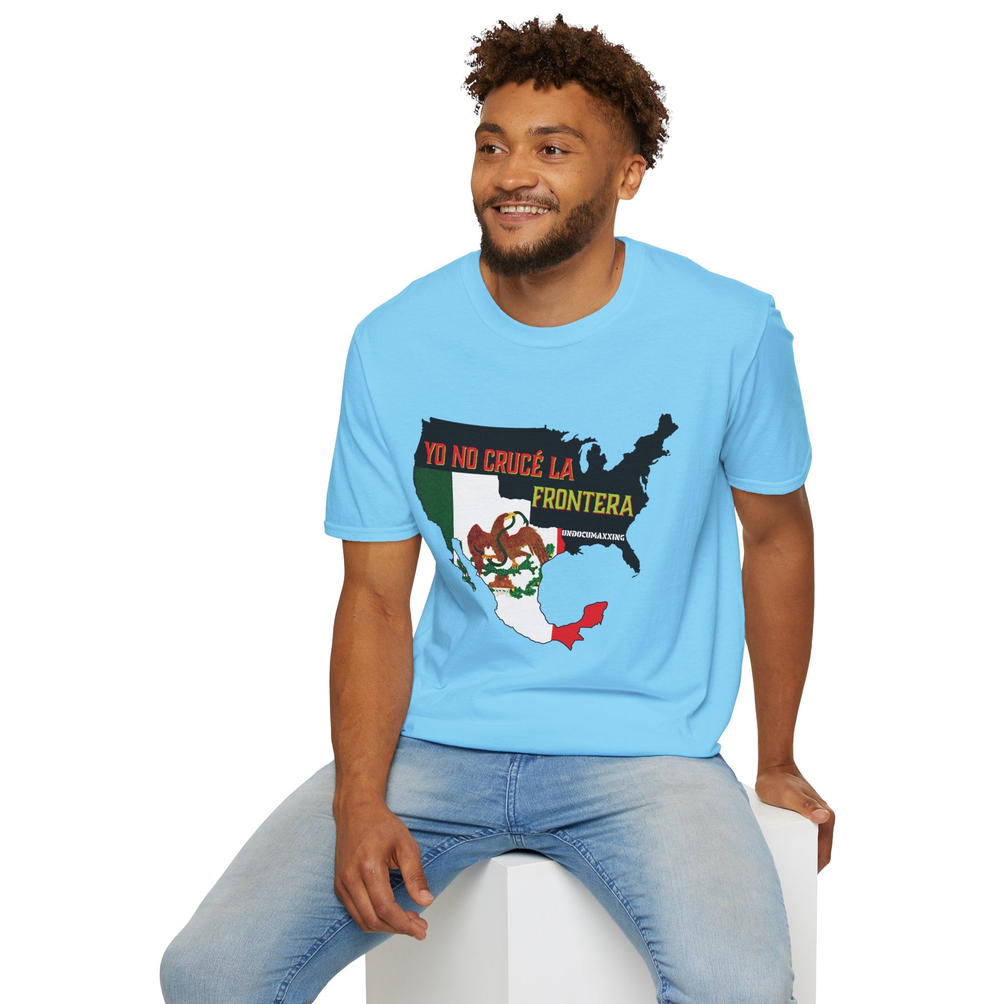 T-Shirt-Yo No Crucé La Frontera Vintage Flag/Bandera Antigua