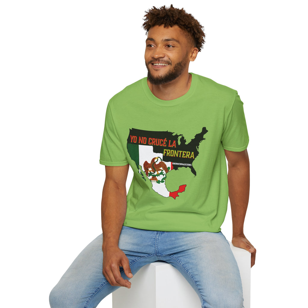 T-Shirt-Yo No Crucé La Frontera Vintage Flag/Bandera Antigua