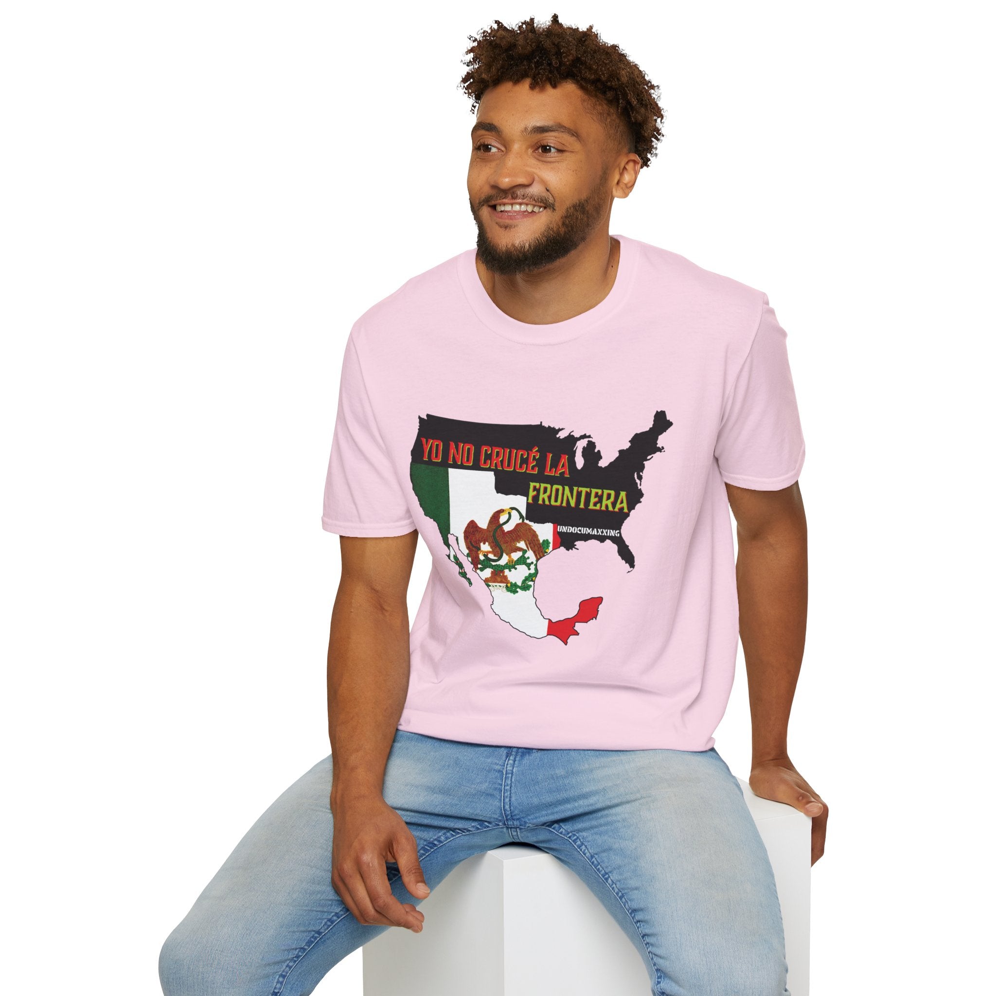T-Shirt-Yo No Crucé La Frontera Vintage Flag/Bandera Antigua
