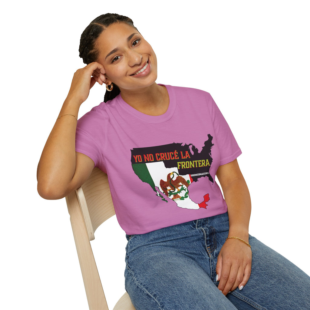T-Shirt-Yo No Crucé La Frontera Vintage Flag/Bandera Antigua