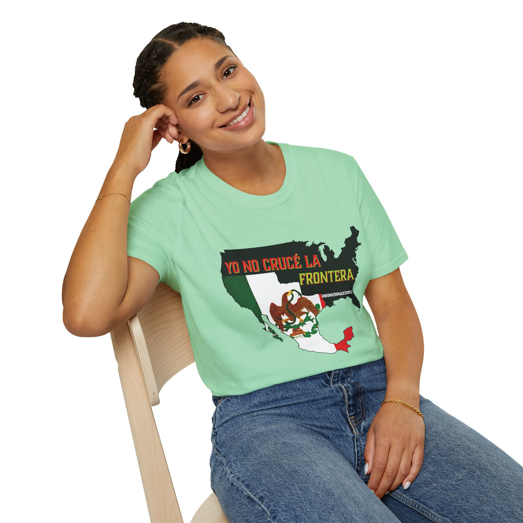 T-Shirt-Yo No Crucé La Frontera Vintage Flag/Bandera Antigua