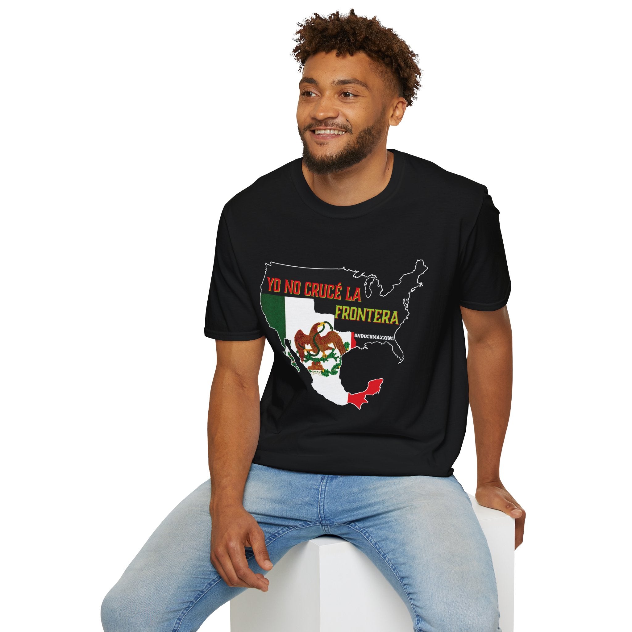 T-Shirt-Yo No Crucé La Frontera Vintage Flag/Bandera Antigua