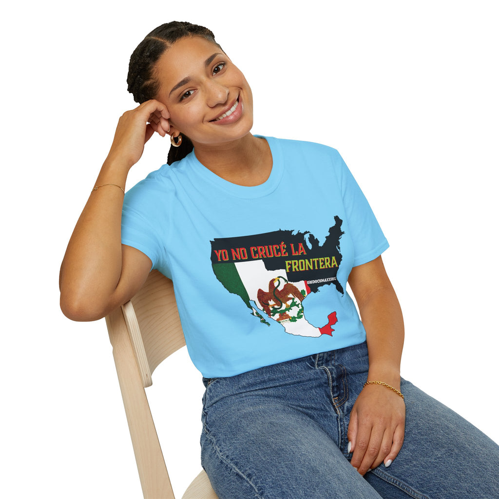 T-Shirt-Yo No Crucé La Frontera Vintage Flag/Bandera Antigua