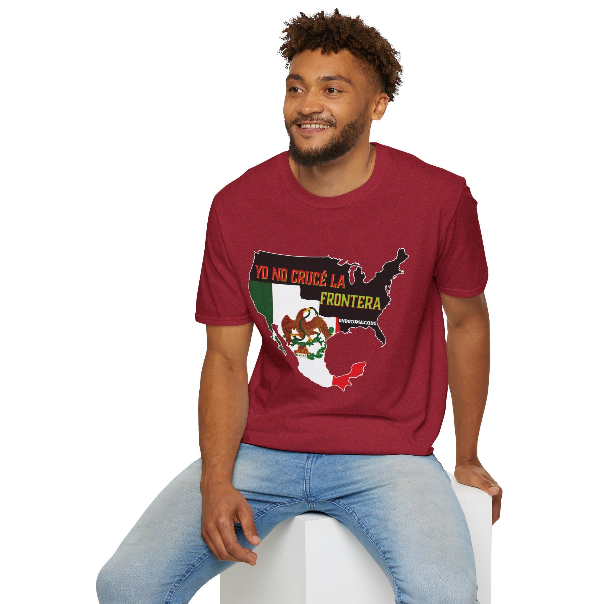 T-Shirt-Yo No Crucé La Frontera Vintage Flag/Bandera Antigua