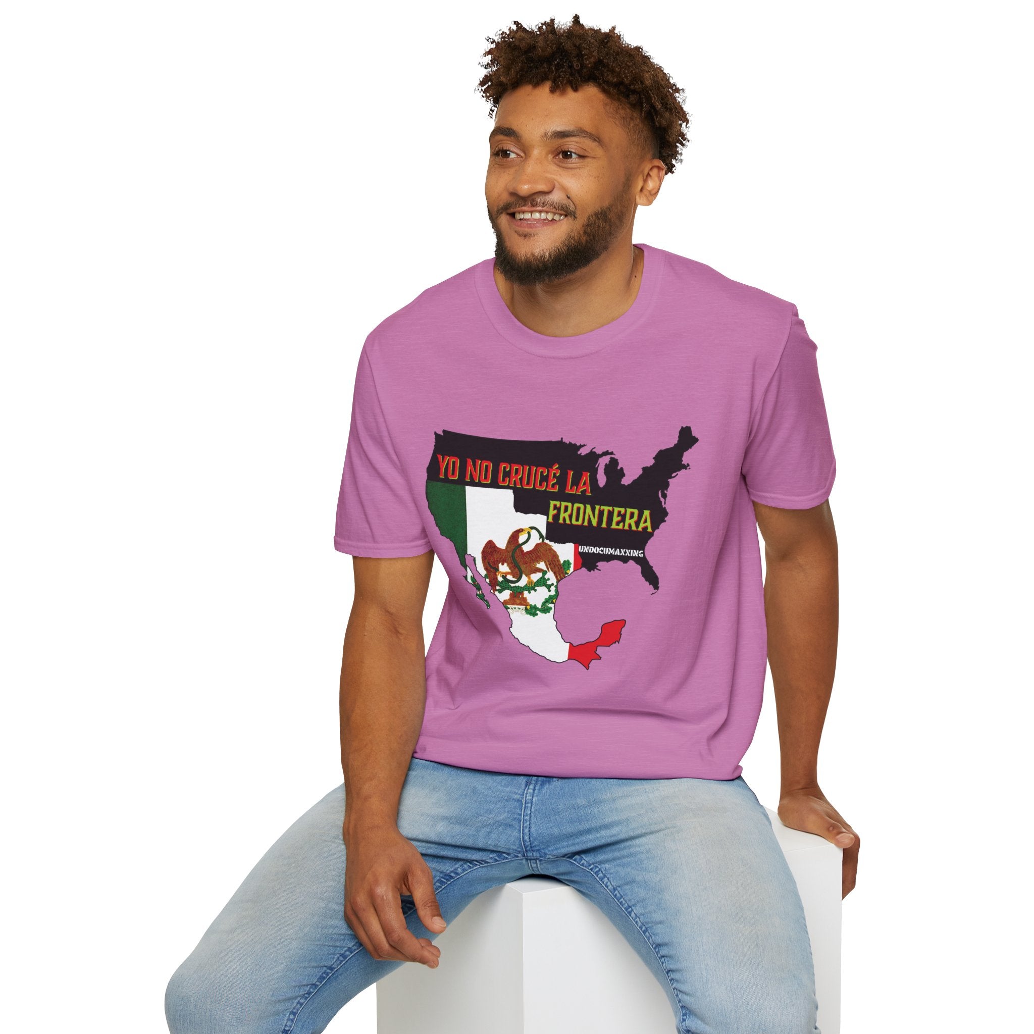 T-Shirt-Yo No Crucé La Frontera Vintage Flag/Bandera Antigua