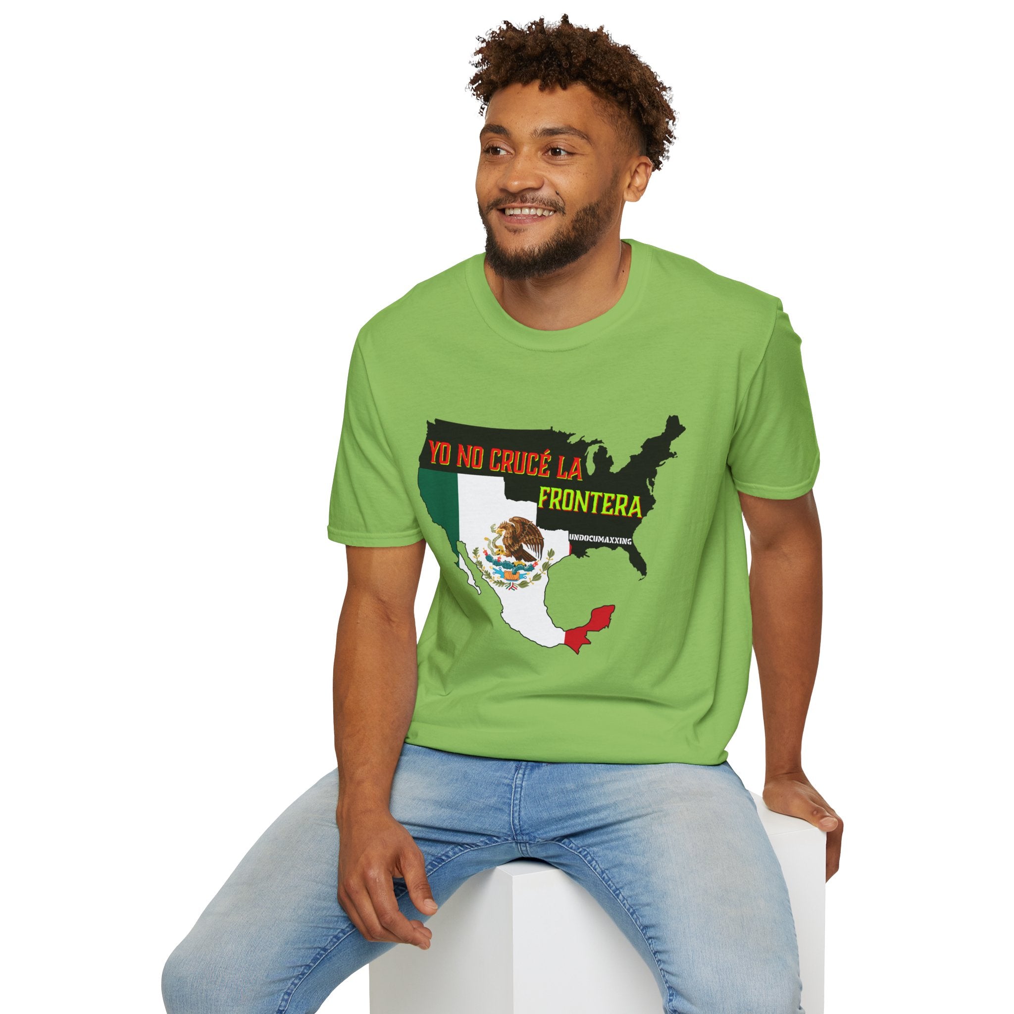T-Shirt-Yo No Crucé La Frontera Modern Flag/Bandera Moderna