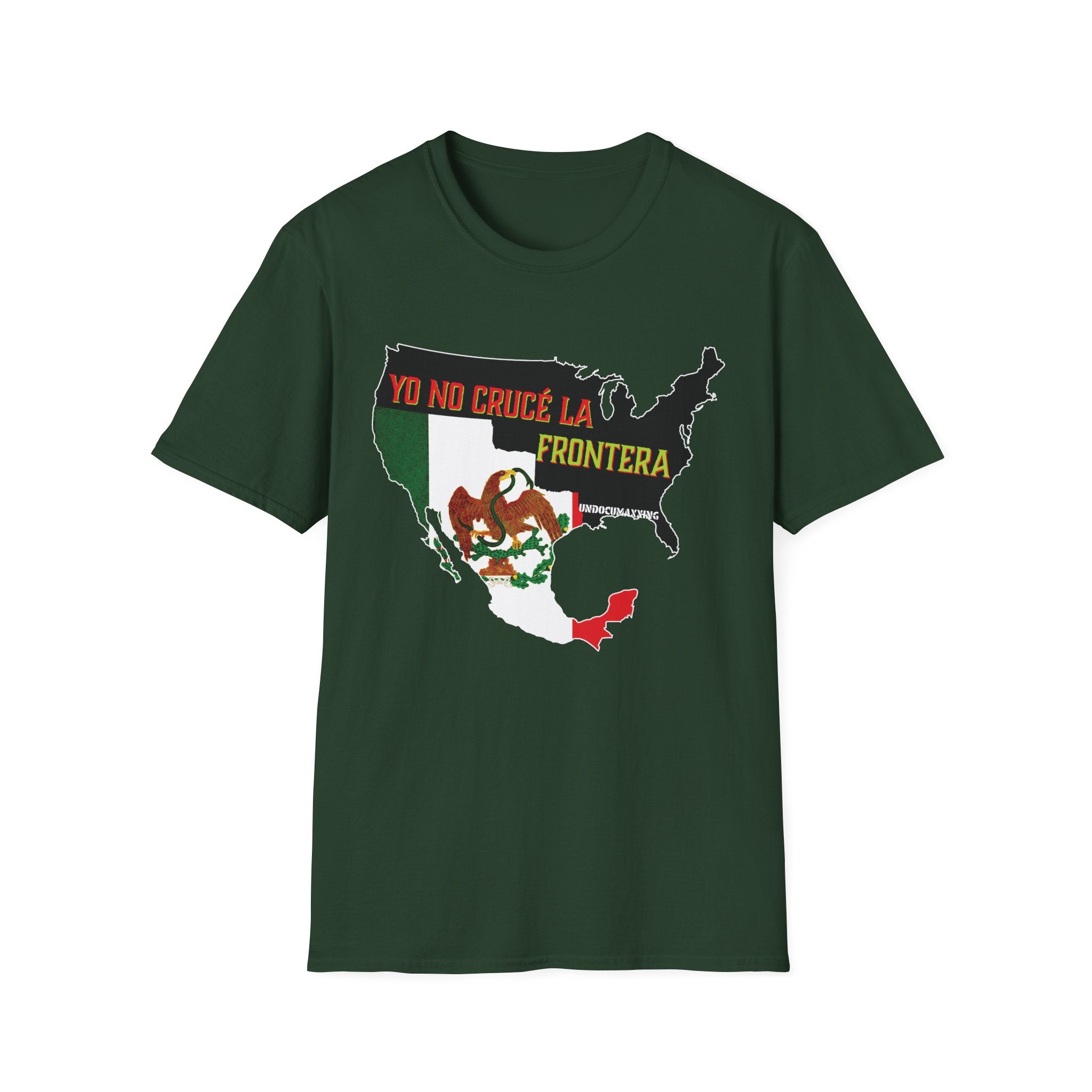 T-Shirt-Yo No Crucé La Frontera Vintage Flag/Bandera Antigua