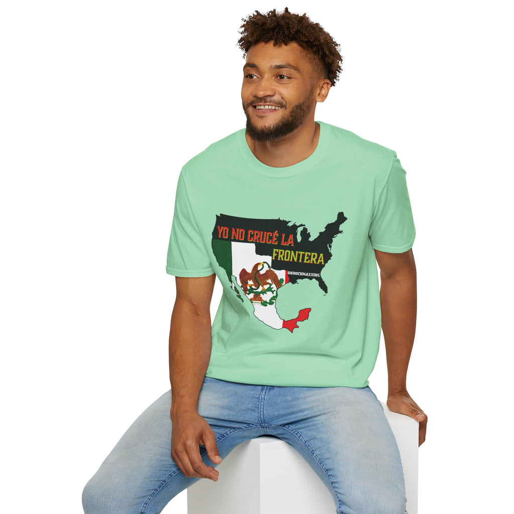 T-Shirt-Yo No Crucé La Frontera Vintage Flag/Bandera Antigua