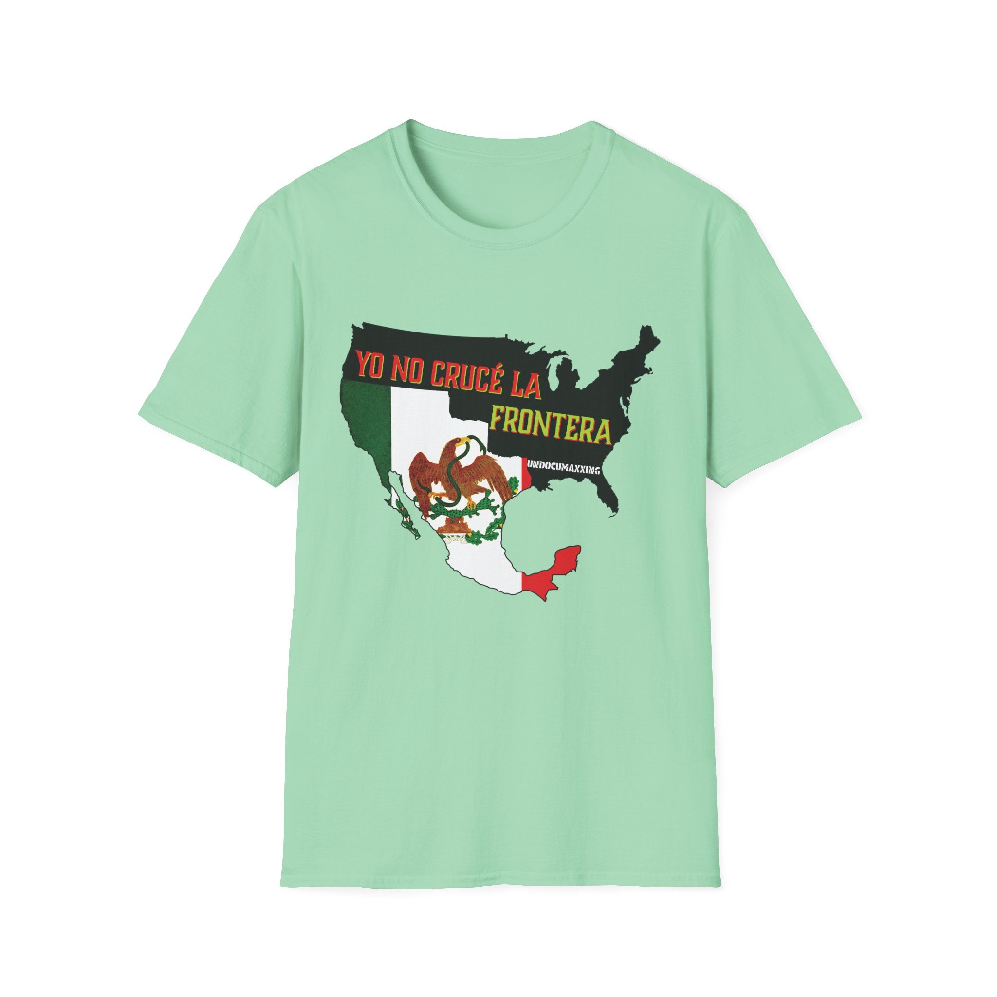 T-Shirt-Yo No Crucé La Frontera Vintage Flag/Bandera Antigua