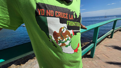 T-Shirt-Yo No Crucé La Frontera Vintage Flag/Bandera Antigua