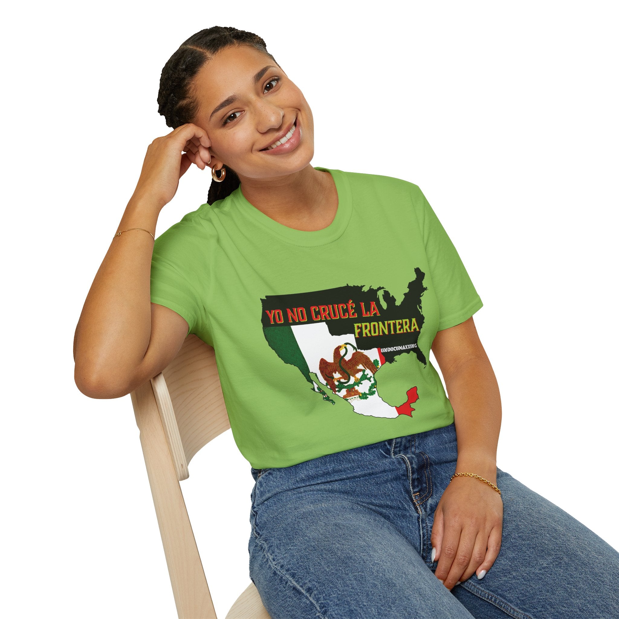 T-Shirt-Yo No Crucé La Frontera Vintage Flag/Bandera Antigua