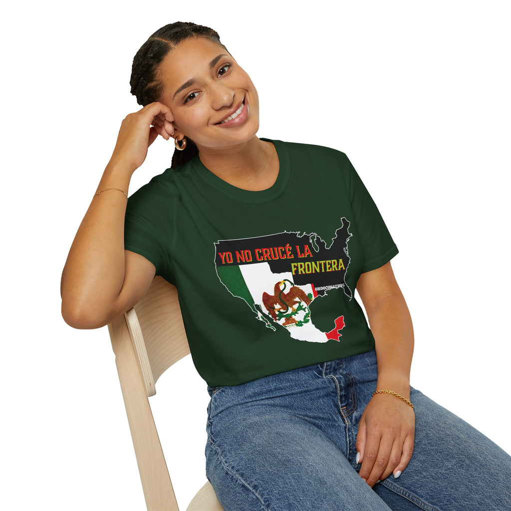 T-Shirt-Yo No Crucé La Frontera Vintage Flag/Bandera Antigua