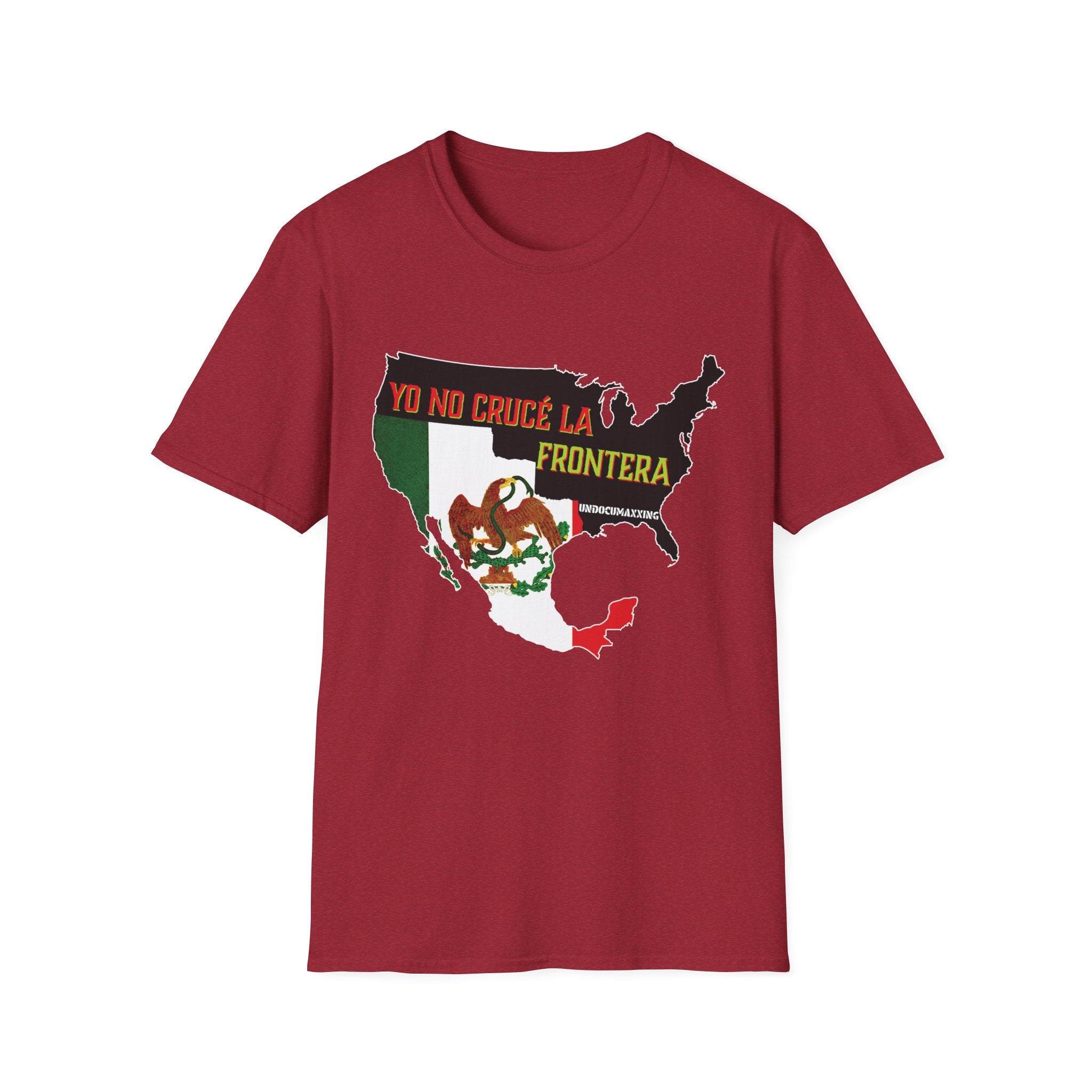 T-Shirt-Yo No Crucé La Frontera Vintage Flag/Bandera Antigua