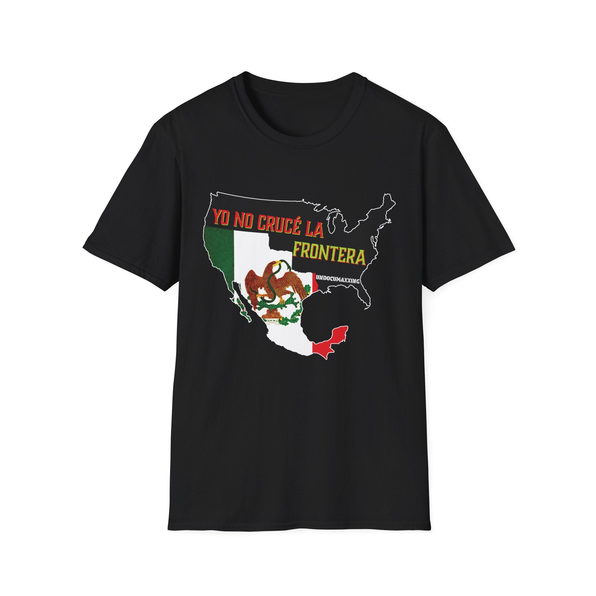 T-Shirt-Yo No Crucé La Frontera Vintage Flag/Bandera Antigua