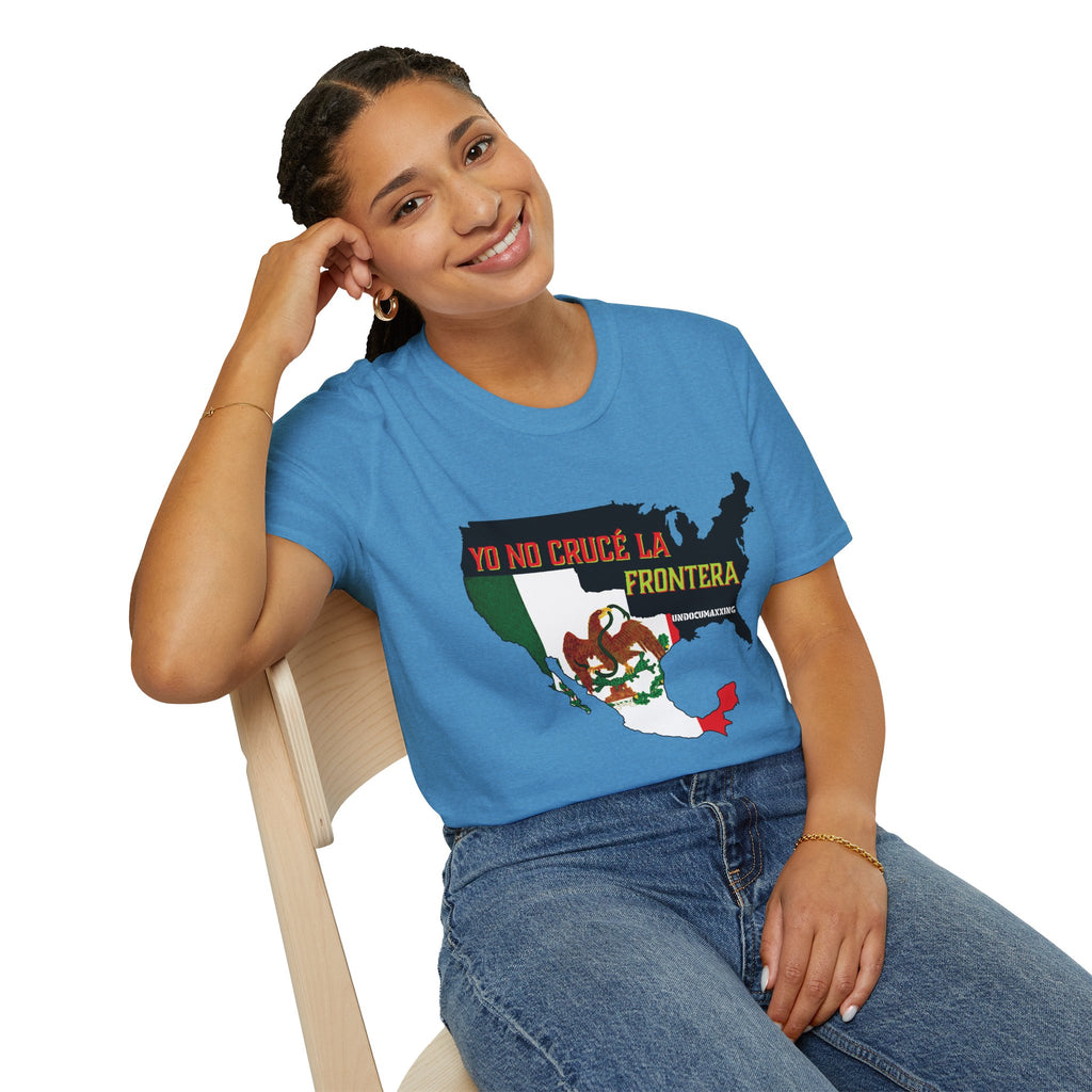 T-Shirt-Yo No Crucé La Frontera Vintage Flag/Bandera Antigua