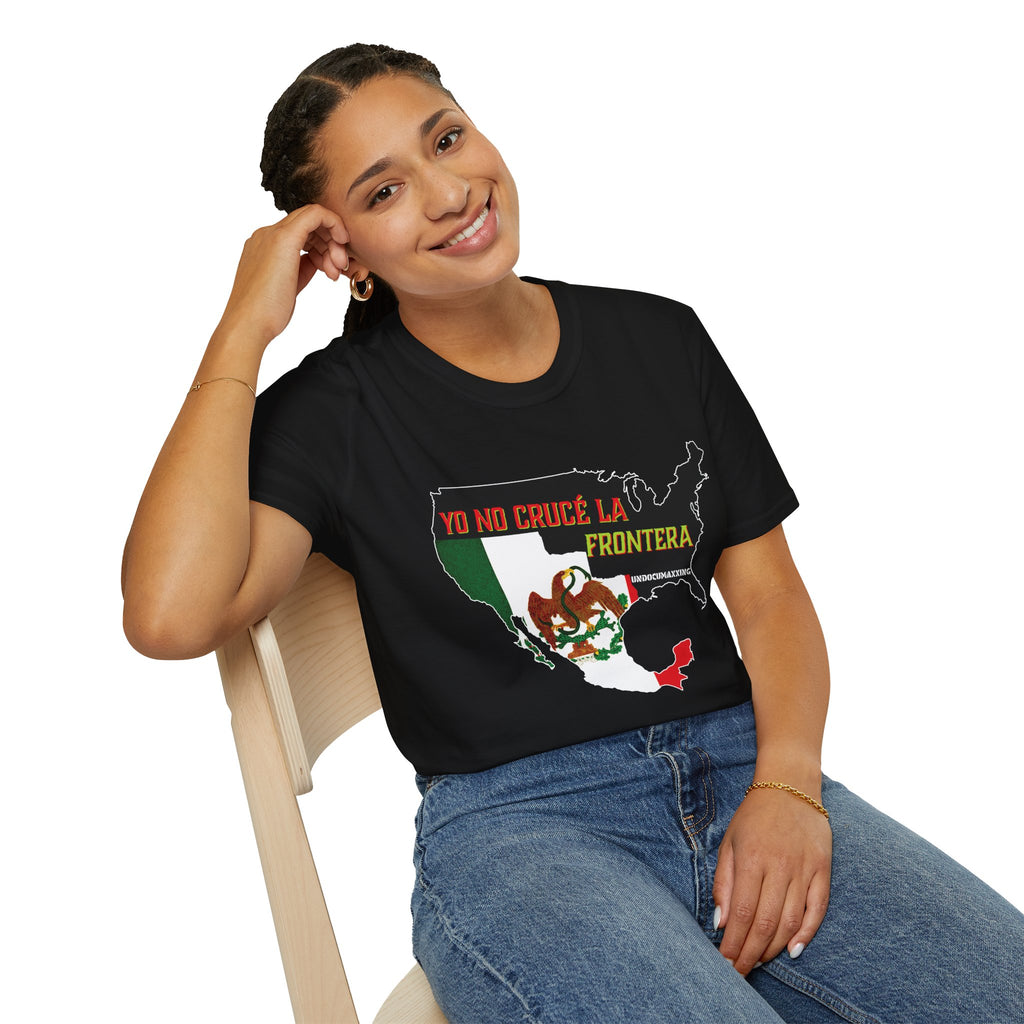 T-Shirt-Yo No Crucé La Frontera Vintage Flag/Bandera Antigua