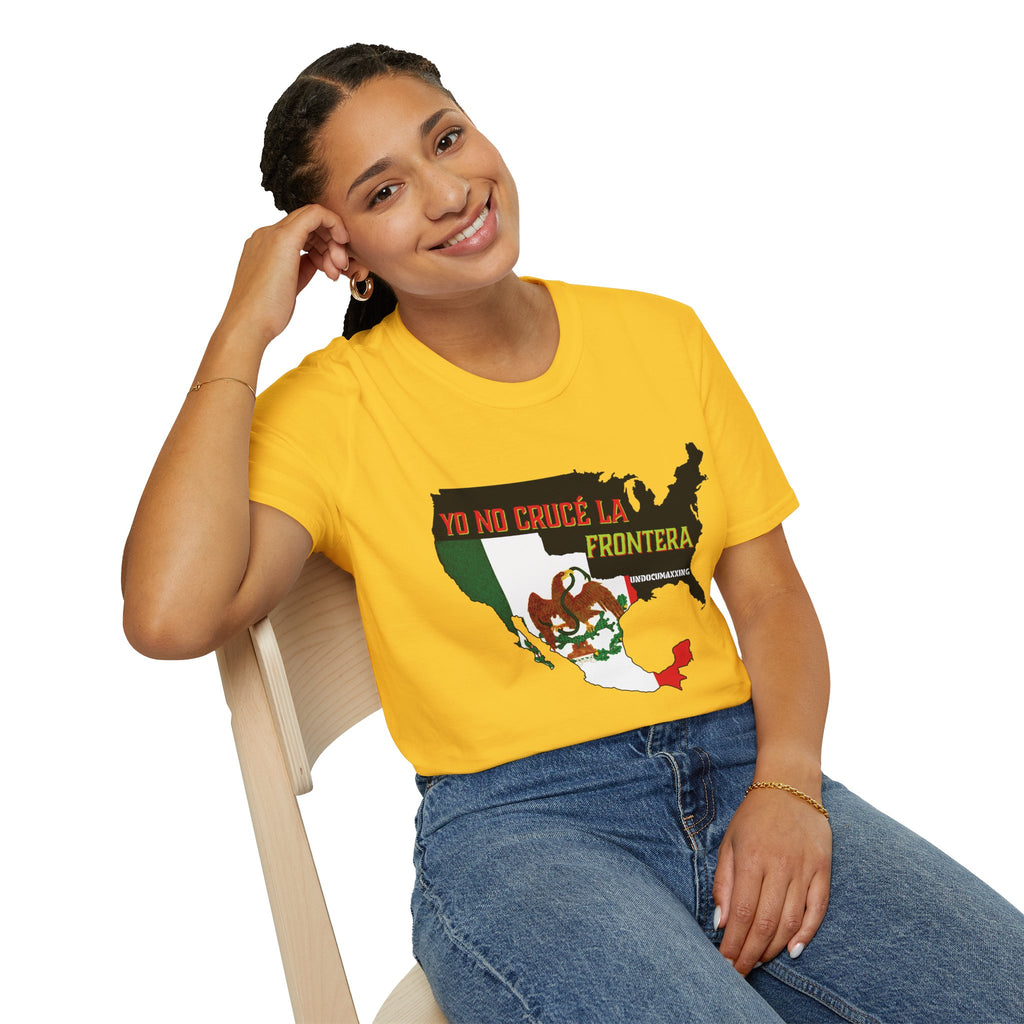 T-Shirt-Yo No Crucé La Frontera Vintage Flag/Bandera Antigua