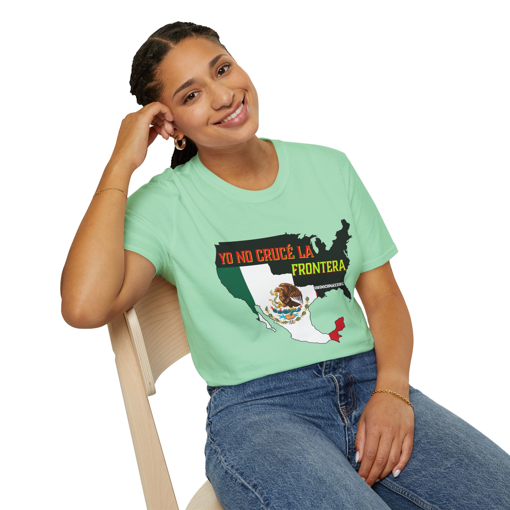 T-Shirt-Yo No Crucé La Frontera Modern Flag/Bandera Moderna