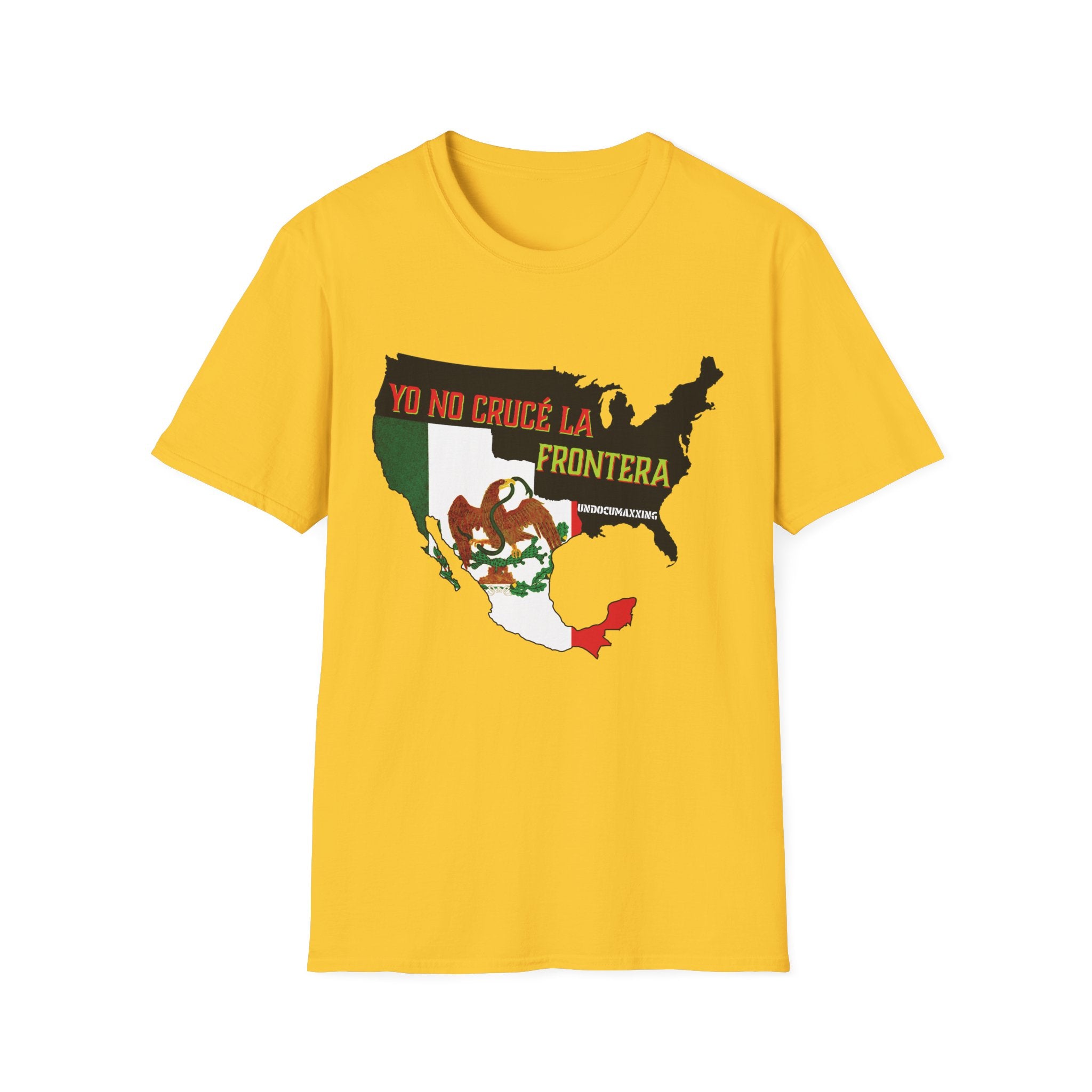 T-Shirt-Yo No Crucé La Frontera Vintage Flag/Bandera Antigua